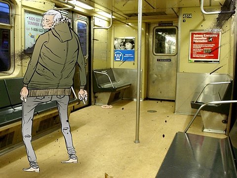 Alone in the metro