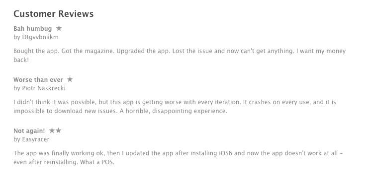 negative reviews for iPad New Yorker app negative reviews for iPad New Yorker app